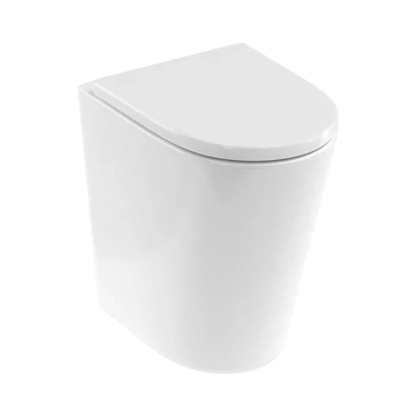 Britton Bathrooms Sphere Tall Rimless Back To Wall Pan + Soft Close Seat 4 Britton Bathrooms Sphere Tall Rimless Back To Wall Pan + Soft Close Seat - Image 2
