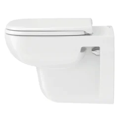 Duravit D-Code Rimless Wall Hung Toilet + Seat 11 Duravit D-Code Rimless Wall Hung Toilet + Seat -Bathroom And Toilet 2570090000 d1