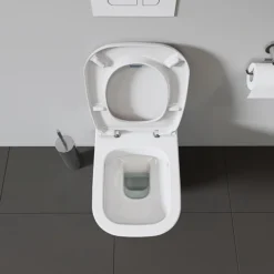 Duravit D-Code Rimless Wall Hung Toilet + Seat 12 Duravit D-Code Rimless Wall Hung Toilet + Seat -Bathroom And Toilet 2570090000 d2