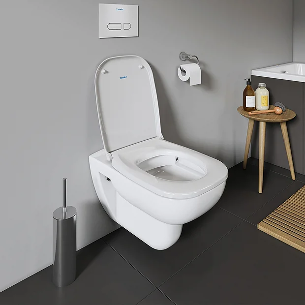 Duravit D-Code Rimless HygieneGlaze Wall Hung Toilet + Seat 8 Duravit D-Code Rimless HygieneGlaze Wall Hung Toilet + Seat - Image 6