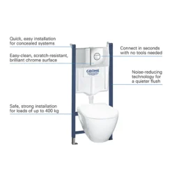 Grohe Solido Nova Cosmopolitan Complete WC 4 In 1 Pack + FREE TOILET ROLL HOLDER -Bathroom And Toilet 38950000 d1
