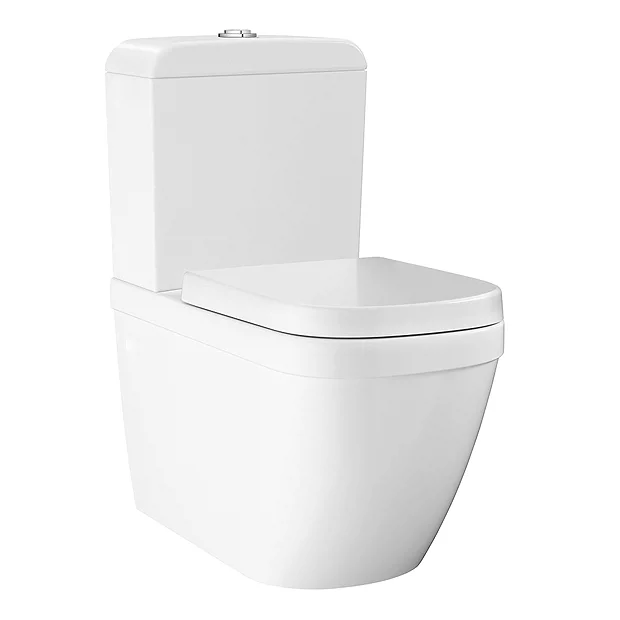 Grohe Euro Rimless Close Coupled Toilet With Soft Close Seat (Bottom Inlet) + FREE TOILET ROLL HOLDER 4 Grohe Euro Rimless Close Coupled Toilet With Soft Close Seat (Bottom Inlet) + FREE TOILET ROLL HOLDER - Image 2