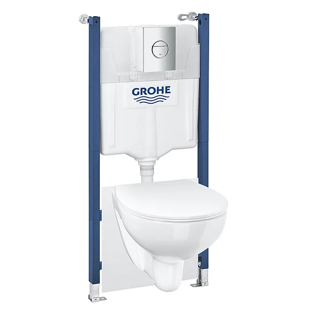 Grohe Solido Compact Bau Ceramic Rimless 5-in-1 Pack + FREE TOILET ROLL HOLDER 4 Grohe Solido Compact Bau Ceramic Rimless 5-in-1 Pack + FREE TOILET ROLL HOLDER - Image 2