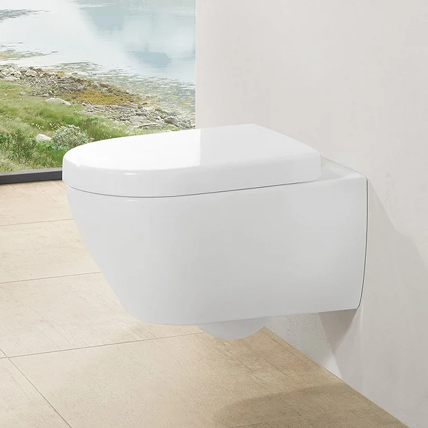 Villeroy & Boch Villeroy And Boch Subway 2.0 DirectFlush Rimless Wall Hung Toilet + Soft Close Seat 4 Villeroy & Boch Villeroy And Boch Subway 2.0 DirectFlush Rimless Wall Hung Toilet + Soft Close Seat - Image 2
