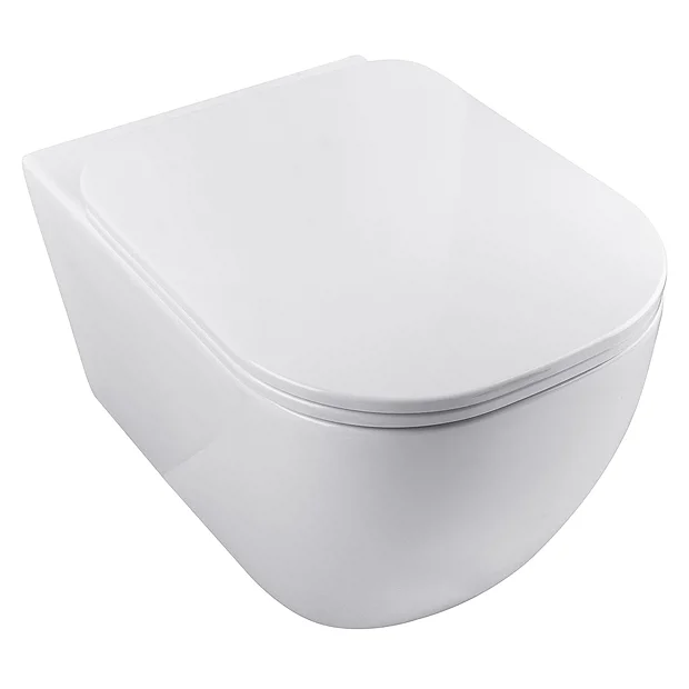 BagnoDesign Attache Rimless Wall Hung Toilet With Soft Close Seat 4 BagnoDesign Attache Rimless Wall Hung Toilet With Soft Close Seat - Image 2