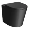 Arezzo Matt Black Rimless Back To Wall Toilet Incl. Soft Close Seat