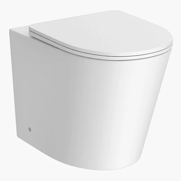 Arezzo Matt White Rimless Back To Wall Toilet Incl. Soft Close Seat 3 Arezzo Matt White Rimless Back To Wall Toilet Incl. Soft Close Seat