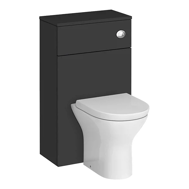 Arezzo 500 Matt Black WC Unit With Cistern + Modern Pan 4 Arezzo 500 Matt Black WC Unit With Cistern + Modern Pan - Image 2