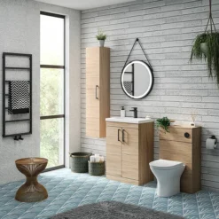 Arezzo 500 Rustic Oak WC Unit With Cistern + Modern Pan 9 Arezzo 500 Rustic Oak WC Unit With Cistern + Modern Pan -Bathroom And Toilet az5wcok d1