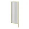 Arezzo Fluted Glass Brushed Brass Framed Urinal Partition 2 Arezzo Fluted Glass Brushed Brass Framed Urinal Partition -Bathroom And Toilet azbbfp1 detail02