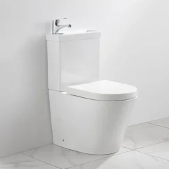 Arezzo Space Saving Combined Two-In-One Wash Basin + Rimless Toilet 13 Arezzo Space Saving Combined Two-In-One Wash Basin + Rimless Toilet -Bathroom And Toilet azcc2in1 d3