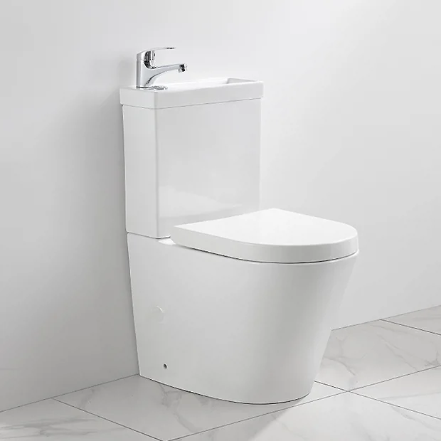Arezzo Space Saving Combined Two-In-One Wash Basin + Rimless Toilet 8 Arezzo Space Saving Combined Two-In-One Wash Basin + Rimless Toilet - Image 6