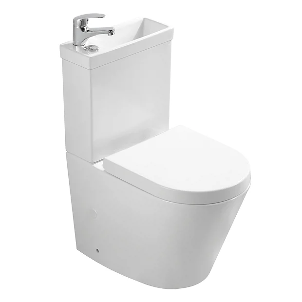 Arezzo Space Saving Combined Two-In-One Wash Basin + Rimless Toilet 5 Arezzo Space Saving Combined Two-In-One Wash Basin + Rimless Toilet - Image 3