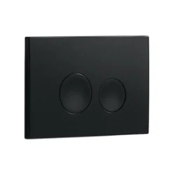 Arezzo Compact Top/Front Flush Toilet Frame With Matt Black Flush - Round Buttons