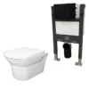 Arezzo Compact Toilet Fixing Frame With Dual Flush Cistern + Modern Toilet 2 Arezzo Compact Toilet Fixing Frame With Dual Flush Cistern + Modern Toilet -Bathroom And Toilet azcfrbpand4a