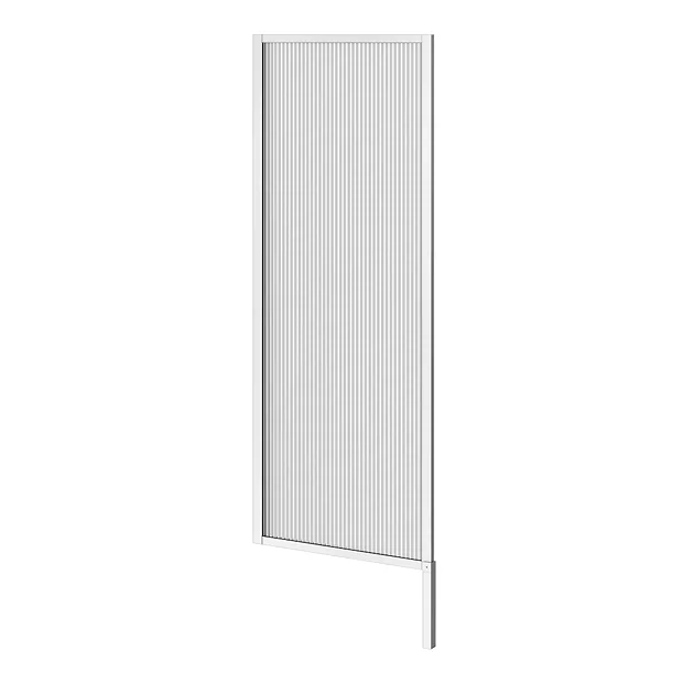 Arezzo Fluted Glass Chrome Framed Urinal Partition 3 Arezzo Fluted Glass Chrome Framed Urinal Partition