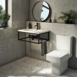 Arezzo Square Close Coupled Toilet + Soft Close Seat 11 Arezzo Square Close Coupled Toilet + Soft Close Seat -Bathroom And Toilet azsqcc d3