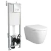 Dual Flush Concealed WC Cistern With Wall Hung Frame + Arezzo Toilet 1 Dual Flush Concealed WC Cistern With Wall Hung Frame + Arezzo Toilet -Bathroom And Toilet azwnpf nd5