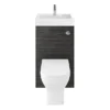 Brooklyn 500mm Hacienda Black 2-In-1 Combined Wash Basin & Toilet -Bathroom And Toilet bcomblk d1