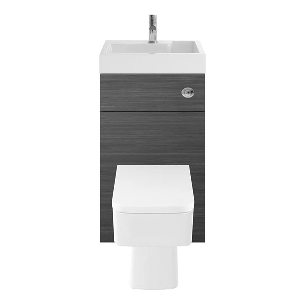 Brooklyn 500mm Grey Avola 2-In-1 Combined Wash Basin & Toilet 5 Brooklyn 500mm Grey Avola 2-In-1 Combined Wash Basin & Toilet - Image 3