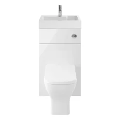 Brooklyn 500mm White Gloss 2-In-1 Combined Wash Basin & Toilet -Bathroom And Toilet bcomwht detail1