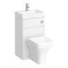 Brooklyn 500mm White Gloss 2-In-1 Combined Wash Basin & Toilet -Bathroom And Toilet bcomwht detail2