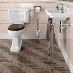 Burlington Cloakroom Slimline Close Coupled Traditional Toilet - Lever Flush