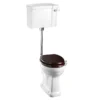 Burlington Low Level WC - 51cm White Ceramic Cistern Lever Flush