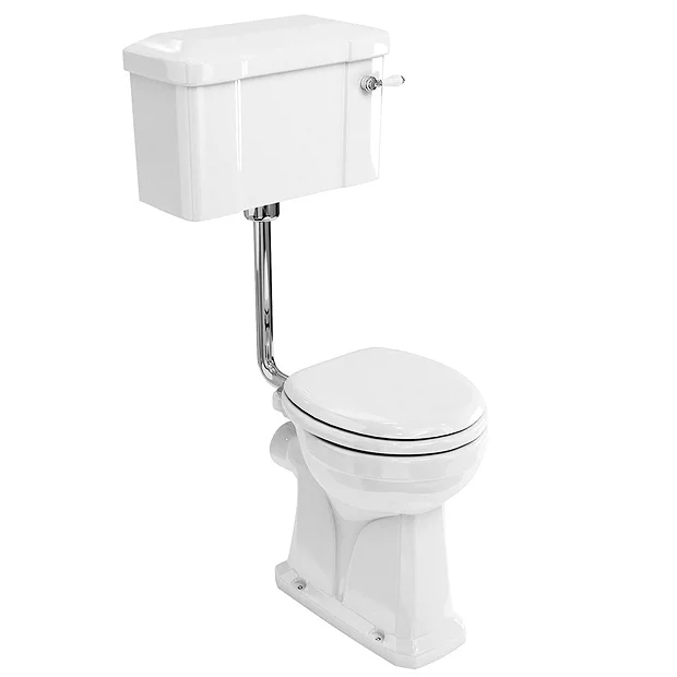 Burlington Regal Low Level WC - 51cm White Ceramic Cistern - Ceramic Lever Flush 4 Burlington Regal Low Level WC - 51cm White Ceramic Cistern - Ceramic Lever Flush - Image 2