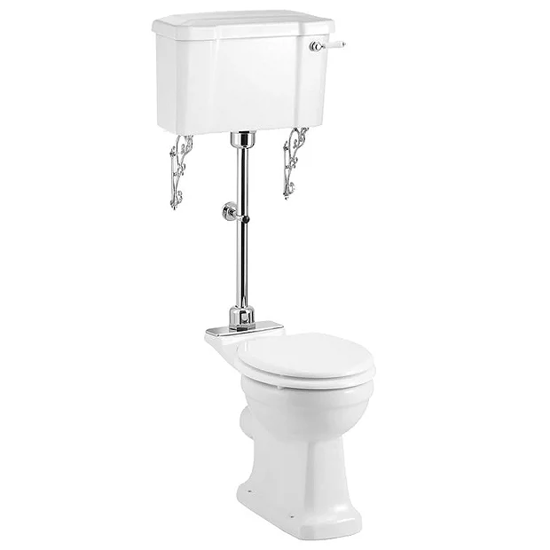 Burlington Regal Medium Level Toilet - White Ceramic 4 Burlington Regal Medium Level Toilet - White Ceramic - Image 2