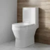 Britton Curve2 Rimless Close Coupled Open Back Toilet With Brushed Brass Flush Button + Soft Close Seat 2 Britton Curve2 Rimless Close Coupled Open Back Toilet With Brushed Brass Flush Button + Soft Close Seat -Bathroom And Toilet c2ccwc d1 460 1