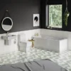 Cubo Modern Square BTW Close Coupled Toilet + Soft Close Seat