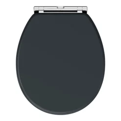 Chatsworth High Level Traditional Toilet W. Graphite Seat & Black Flush Pull Handle -Bathroom And Toilet chhlwcbfd3