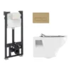 Crosswater MPRO Brushed Brass / Kai Toilet + Concealed WC Cistern With Wall Hung Frame 2 Crosswater MPRO Brushed Brass / Kai Toilet + Concealed WC Cistern With Wall Hung Frame -Bathroom And Toilet crwcbn02 d5