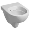 Twyford E100 Round Rimfree Wall Hung WC + Soft Close Seat -Bathroom And Toilet e100rndwc6 d1
