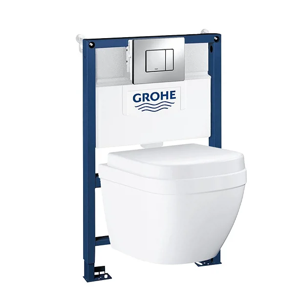 Grohe Rapid SL 0.82m Frame / Euro Compact Rimless Complete WC 5 In 1 Pack + FREE TOILET ROLL HOLDER 4 Grohe Rapid SL 0.82m Frame / Euro Compact Rimless Complete WC 5 In 1 Pack + FREE TOILET ROLL HOLDER - Image 2