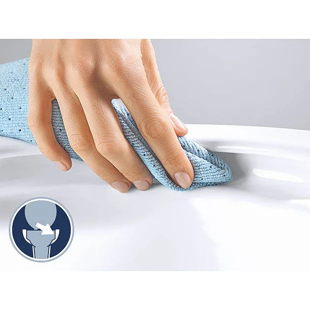 Grohe Euro Compact Rimless Wall Hung Toilet With Soft Close Seat + FREE TOILET ROLL HOLDER 6 Grohe Euro Compact Rimless Wall Hung Toilet With Soft Close Seat + FREE TOILET ROLL HOLDER - Image 4