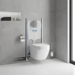 Grohe Solido Euro / Small Plate Complete WC 5 In 1 Pack + FREE TOILET ROLL HOLDER 10 Grohe Solido Euro / Small Plate Complete WC 5 In 1 Pack + FREE TOILET ROLL HOLDER -Bathroom And Toilet gr5in1sp d1n