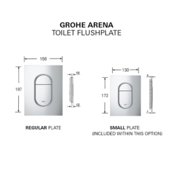 Grohe Solido Euro / Small Plate Complete WC 5 In 1 Pack + FREE TOILET ROLL HOLDER 12 Grohe Solido Euro / Small Plate Complete WC 5 In 1 Pack + FREE TOILET ROLL HOLDER -Bathroom And Toilet gr5in1sp d3n