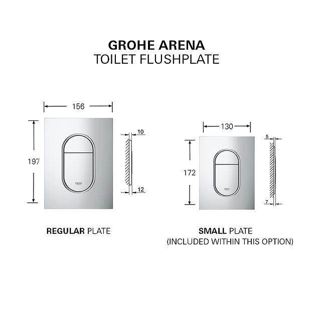 Grohe Solido Euro / Small Plate Complete WC 5 In 1 Pack + FREE TOILET ROLL HOLDER 7 Grohe Solido Euro / Small Plate Complete WC 5 In 1 Pack + FREE TOILET ROLL HOLDER - Image 5