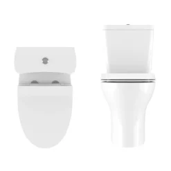 Crosswater Kai Compact Close Coupled Toilet + Soft Close Thin Seat -Bathroom And Toilet kaiwc1 d2