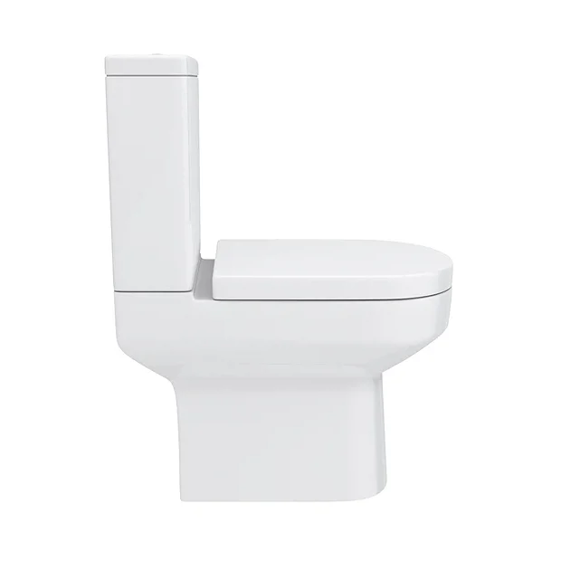 Metro Rimless Close Coupled Modern Toilet + Soft Close Seat 5 Metro Rimless Close Coupled Modern Toilet + Soft Close Seat - Image 3