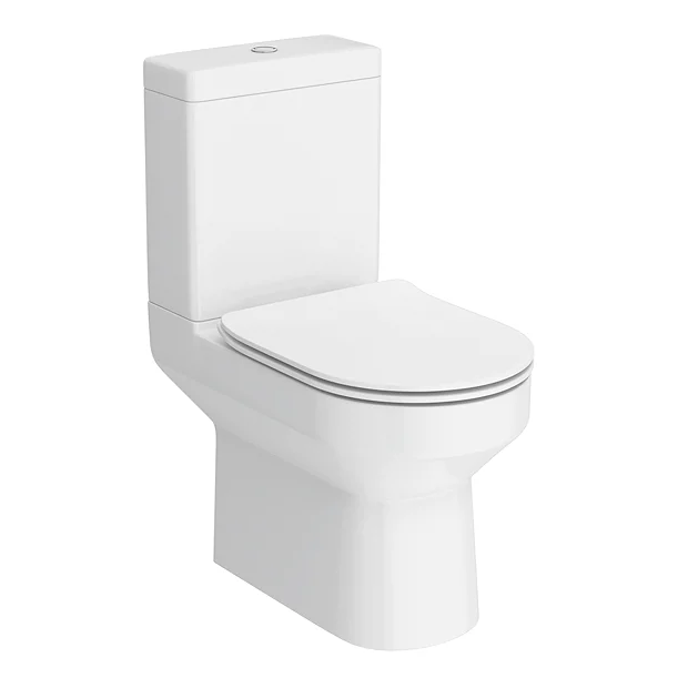 Metro Rimless Close Coupled Modern Toilet + Slim Soft Close Seat 4 Metro Rimless Close Coupled Modern Toilet + Slim Soft Close Seat - Image 2