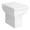 Milan Square Back To Wall Toilet + Soft Close Seat 2 Milan Square Back To Wall Toilet + Soft Close Seat -Bathroom And Toilet milbtwp l