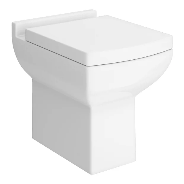 Milan Square Back To Wall Toilet + Soft Close Seat 3 Milan Square Back To Wall Toilet + Soft Close Seat