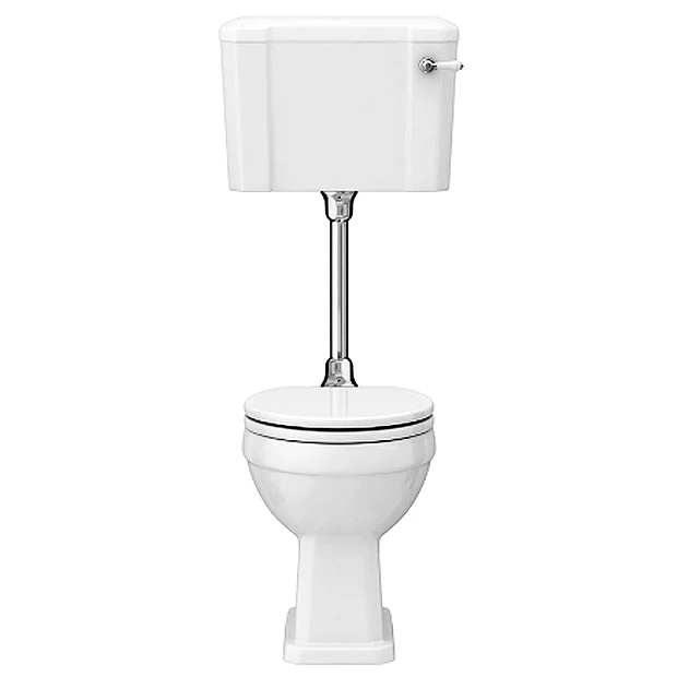 Milton Traditional Comfort Height Mid-Level Toilet + White Soft Close Seat 3 Milton Traditional Comfort Height Mid-Level Toilet + White Soft Close Seat