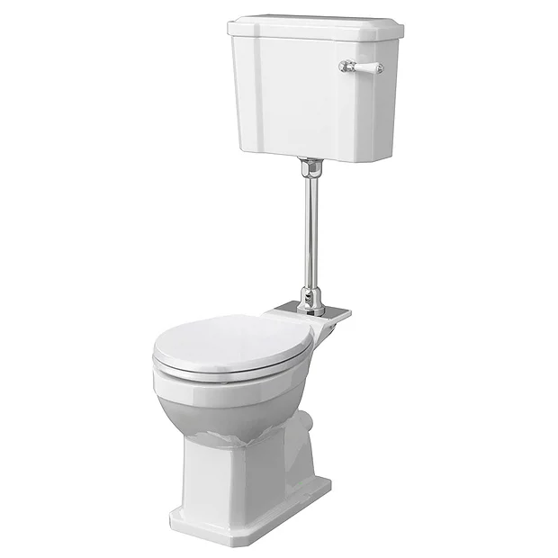 Milton Traditional Comfort Height Mid-Level Toilet + White Soft Close Seat 4 Milton Traditional Comfort Height Mid-Level Toilet + White Soft Close Seat - Image 2
