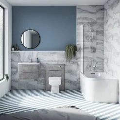 Monza Concrete Effect 500mm Wide WC Unit (Depth 200mm) 7 Monza Concrete Effect 500mm Wide WC Unit (Depth 200mm) -Bathroom And Toilet mz5wccn d2