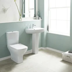 Nuie Ava Rimless Short Projection Close Coupled Toilet + Soft Close Seat 8 Nuie Ava Rimless Short Projection Close Coupled Toilet + Soft Close Seat -Bathroom And Toilet ncg450 d1