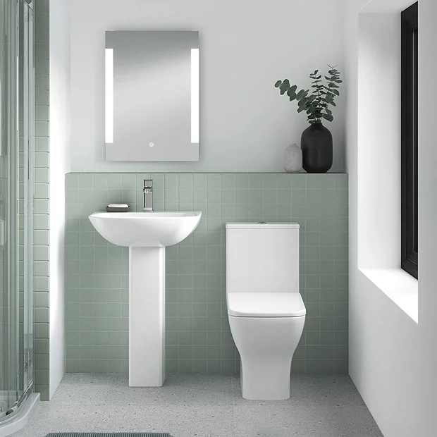 Nuie Ava Rimless Short Projection Close Coupled Toilet + Soft Close Seat 3 Nuie Ava Rimless Short Projection Close Coupled Toilet + Soft Close Seat
